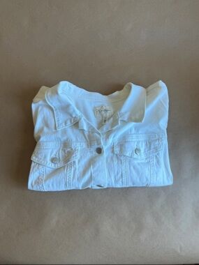 Jessica Simpson White Denim Jacket